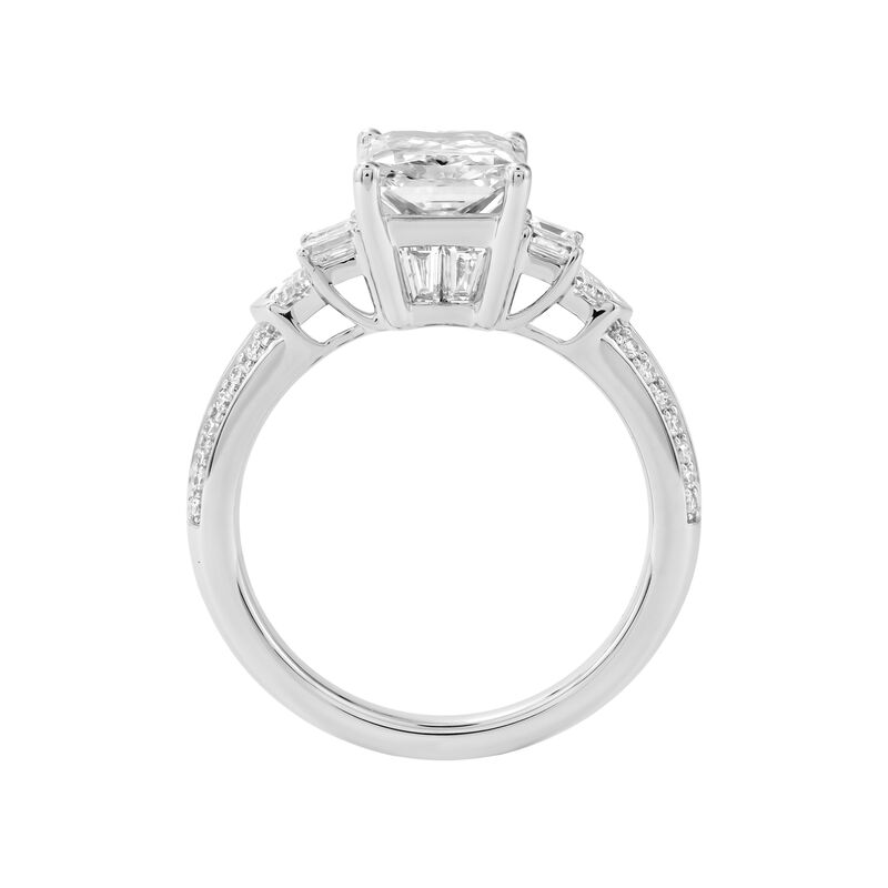 Radiant Lab Grown Diamond 3 1/2ctw. Engagement Ring in 14k White Gold image number null